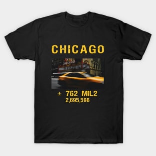 Area & Population - Chicago T-Shirt